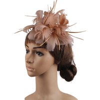 New Fashion Headwear Headbands Women Feather Derby Fascinators Chapeau Wedding Event Hats Ladies Party Tea Headpiece Hair Clips