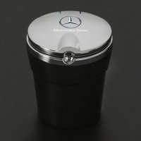 Creative Portable Car Ashtray with Lid LED Light For Mercedes Benz W203 W204 W205 W206 W212 CLK GLA B C E S Class Accessories