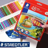 Staedtler Oil Based Colored Pencil LUNA-136 Anti-break Hexagonal Pen Holder Student Art Painting with Pencil Sharpener