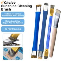 SUNSHINE SS-022 SS-022A SS-022B Double/Single Head Dual-purpose Brush Superfine IC Chip PCB Glue Removing Cleaning Tool