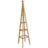 qwWoodside Metal Garden Obelisk Plant Support – Climbing Trellis Frame for Roses, Peas, Beans & Outdoor Plantse
