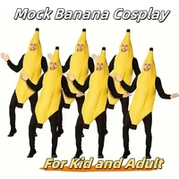 Funny Banana Costume for Unisex Adult Deluxe Halloween Dress Up for Party Role Play Outdoor Activity Roleplay Cosplay Party