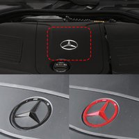 70MM Car Front Engine Cover Sticker Emblem for Mercedes Benz W253 W204 W117 W117 W176 W177 W205 W213 GLE GLA GLC ML Accessories