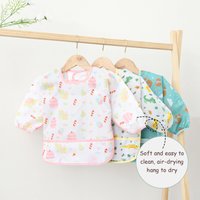 New baby anti-dressing, baby eaterwear, boys and girls' coversuits, cartoon paintings, clothes, printed meals, waterproof meals