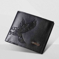 2025 Creativity Eagle Pattern Wallet MEN Soft Pu Wallet Thin Wallet Coin Purse For Gifts Card Holder Students