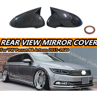 2X Side Wing Mirror Cover Caps for VW Volkswagen Passat B8 Variant Arteon 2015-2020 Rearview Mirror Cover Trim Add on Black