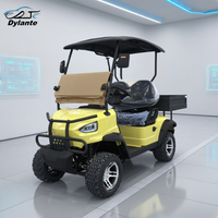 Off Road 4 Wheel Electric Golf Cart 2 Seats 2 Passengers 5kw 60V Lithium Battery Golf Buggy With Rear Cargo Box