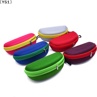 〔YS1〕Portable EVA Glasses Case With Carabiner Hook Colorful Sunglasses Hard Cases Zipper Eyeglasses Protector Box Eyewear Access