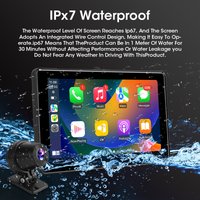 Jansite 7/8,1 pouces, écran de tableau de bord de moto portable, Carplay Android Auto, étanche IP67, écran numérique de tableau de bord de moto, DVR, GPS, navigation, Bluetooth, accessoires de moto,
