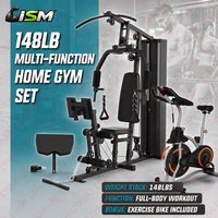 148LB Multifunctional Home Gym Full Body Workout Equipment Cable Pulley System Strength Training Fitness Exercise Machine Set