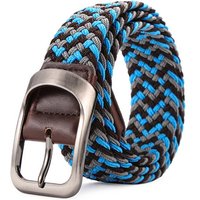 Ceinture en Tissu artificiel astique pour Homme et Femme, Boucle artificiel astique, Tissage, Sauvage, Simple, Élégant, Jeans, Pantalon Décontracté, 105cm de Long