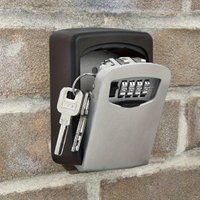 1pc Bnation Ultra-Secure Flip-Top Key Safe - Metal & Plastic Key Storage Box with Combination Dial, Key safe with password lock