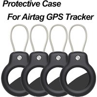 Waterproof Cover For Apple AirTag Keychain Holder With Steel Cable Anti-Lost Tracker Accessory For Luggage Backpack Air Tag Case