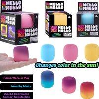 Needoh Mello Mallo TPR UV Reactive Marshmallow Shaped Safety Non-toxic Soft Slow Rebound Stress Relief Fidget Toy Leisure Gift