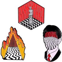 Funny TV Twin Peaks Enamel Pins Venus Badges Lapel pins Brooches Women Men Jewelry Accessories For Gifts