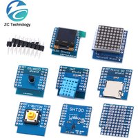 ESP8266 D1 Mini Pro WiFi Development Board NodeMcu DHT11 OLED SHT30 Relay DS18B20 BMP180 Battery Power TF Card for WeMos DIY Kit