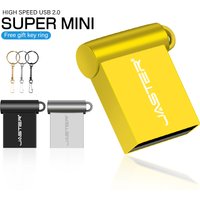 USB3.0 Super Mini Metal USB 3.0 Flash Drive 128GB Free Key Chain Memory Stick Golden Pen Drive 64GB Pendrive USB Stick 3.0 32GB