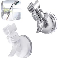 Stable Rotation Suction Cup Shower Holder Universal Adjustable Hand Holder Full Plating Shower Rail Head Holder Bathroom Bracket