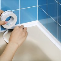 1/2/ Roll Caulk Tape Waterproof PVC Sealing Tape, Self Adhesive Tape For Kitchen Countertop Sink Bathtub Bathroom Shower Toilet