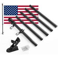 Portable Collapsible Wall Mounting Flagpole Base Adjustable Flag Pole Holder Flagpole Telescopic Flag Pole Banner Rack