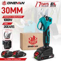 ONEVAN 1000W Bürstenlose elektrische Astschere, kabellos, 30 mm, Baumschneidewerkzeug, Gartenschere, kompatibel mit Makita-Akkus