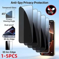 1-5pcs Anti Spy Screen Protector For iPhone17 16 15 14 13 12 11 Pro Max17Air XR Plus mini XR Tempered Glass Privacy Peep