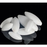 5 PCS PTFE Magnetic Mixer Stirrer Bar, White Color Stainless Steel Laboratory PTFE Stir Plate Bar, Mixing Plate Magnet Stick
