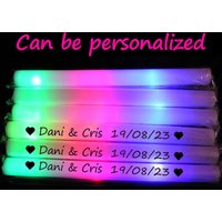 12/15/30/60Pcs Glow Sticks Bulk Colorful RGB LED Glow Foam Stick Cheer Tube Dark Light for Xmas Birthday Wedding Party Supplies image 4