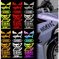 Racing Sponsor Reflective Motorcycle Stickers Decor Moto Body Fuel Tank Fender Helmet Decals Accessories For Kawasaki Yamaha BMW