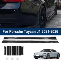 For Porsche Taycan J1 2021-2026 Car Side Skirt Splitters Extended Side Spoiler Sport Body Kit Bumper Lip Modified Parts 8Pcs