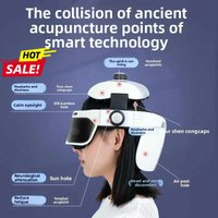 NEW Integrated Head And Eye Massager Device Scalp Neck Massager Helmet Head Therapy Massage Instrument Health Beauty Equipment