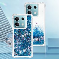 Bling Glitter Liquid Quicksand Phone Case For Xiaomi 14T 13T 5G,Redmi Note 13 Pro 4G,Poco X6 M6 C65 Anti Fall Cute Clear Cover