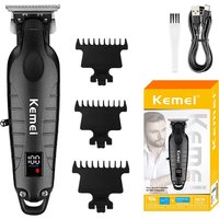 Kemei 2293 Barber Cordless Hair Trimmer 0mm Zero Gapped Carving Clipper Detailer Professional Electric Finish Cutting Machine