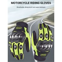 AliExpress Summer Motorcycle Riding Gloves Touchscreen Motocross Gloves Stainless Steel Metal Protective Shell Motorbike MTB Glove Non-slip