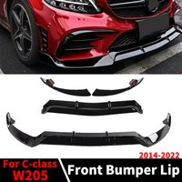 BRABOS Style für Mercedes Benz C W205 2014-2021 Frontspoilerlippe in Carbon-Optik, passend für C180 C200 C260 C300 Tuning
