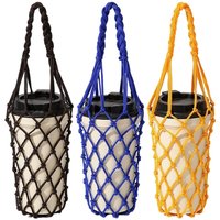 Water Bottle Bag Crochet Mesh Cup Carrier Insulated Sleeve Handheld Purse Outdoor Camping Hiking Travel Picnic Running Beach