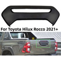 1Pcs Car Tail Gate Brake Light Cover Matte Black Tailgate Plate Cover Rear Door Cover Handle For Toyota Hilux Rocco 2021+