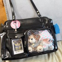Japanese Itabag With Transparent Display Multi-pocket Shoulder Bag Fashion Tote Bag Jk Uniform Handbag Y2k Style Crossbody Bag