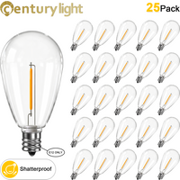 S14 LED Bulb 220V 110V 1W e12 lamp Warm White Plastic Shatterproof Outdoor String Light Replacement bulbs for Patio Garden Party