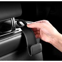 1pc car seat headrest hook, PU leather hook can hang storage box, wallet jacket, umbrella, grocery bag, internal accessories