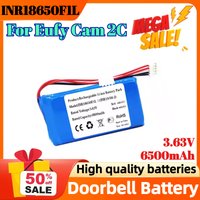 INR18650F1L 1INR19/66-2 3.63V 6500mAh Battery For Eufy Cam 2C Doorbell Accumulator with 5-wire Plug Li-ion Battery