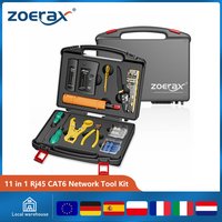 ZoeRax RJ45 CAT6 Crimp Tool Kit Netzwerk Tool Kit Pass Through Crimper RJ45 Crimpzange Kabeltester Punch Down Tool Stripper