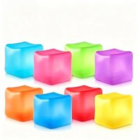 Colorful Soft Cube Squishy Toy Multicolor Square Squeeze Fidget Toy Elastic Block Stress Relief Pocket Sensory Kids Toy