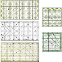 15*15 cm, 30*15 cm Patchwork Ruler - Set of Quilting Tools - High-Quality Acrylic Material - Transparent Ruler - School Supplies