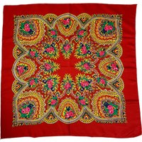 70*70cm Russian Square Scarf Women Luxury Floral Print Bandana Shawl Female Headband Scarves Babushka Head Wraps
