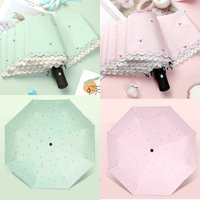 Women's Umbrella Lace Fashion Folding Umbrella Sunshade Umbrella Wind and Rain Resistance Travel Foldable Portable Student Gift