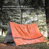 Portable Emergency Tent 3-in-1 Survival Shelter Sleeping Bag Thermal Blanket Reflective Aluminium Foil for Outdoor Camping