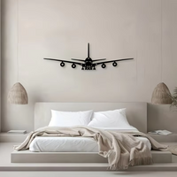 3D Boeing Aircraft Metal Wall Art - 15.75” Airplane Sculpture for Home and Office Decor