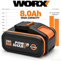 WORX 20V 8.0Ah High Output Battery WA3578 for WORX 20V Brushless Impact Drivers & Heavy Duty Tools