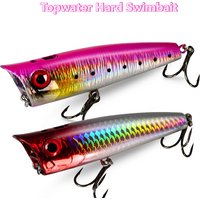 1pcs/5pcs Topwater Popper 9g 14.5g 18g Floating Rock pop Artificial Hard Baits for Bass Perch Pike Topwater Hard Swimbait